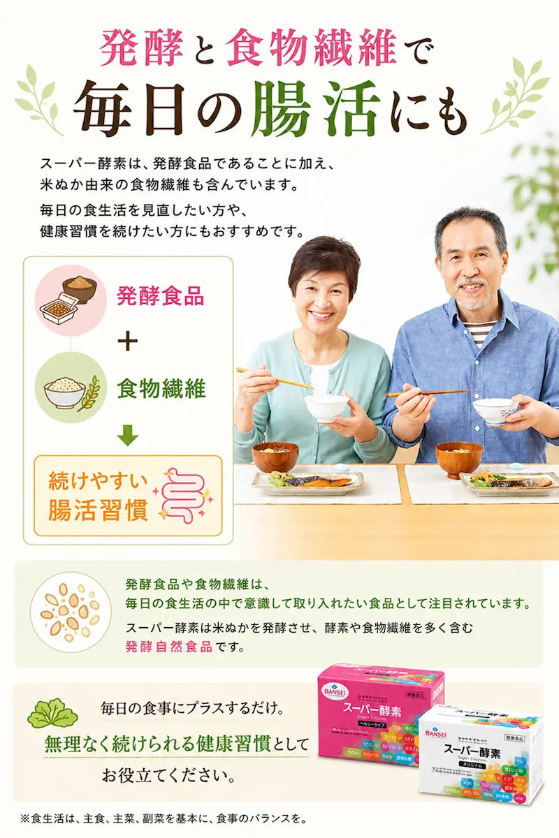 発酵食品と食物繊維で腸活にも