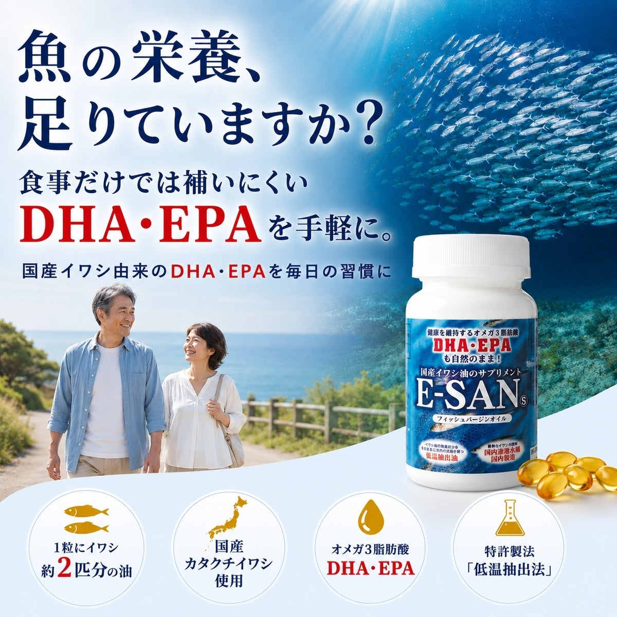 魚の栄養足りていますか？｜イワシ油のDHA・EPA